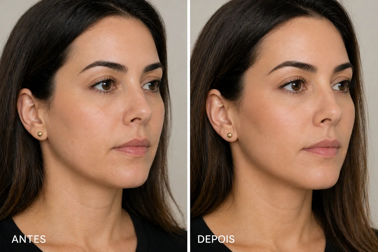 Antes e depois de Contorno Facial — VIP Biomedicina