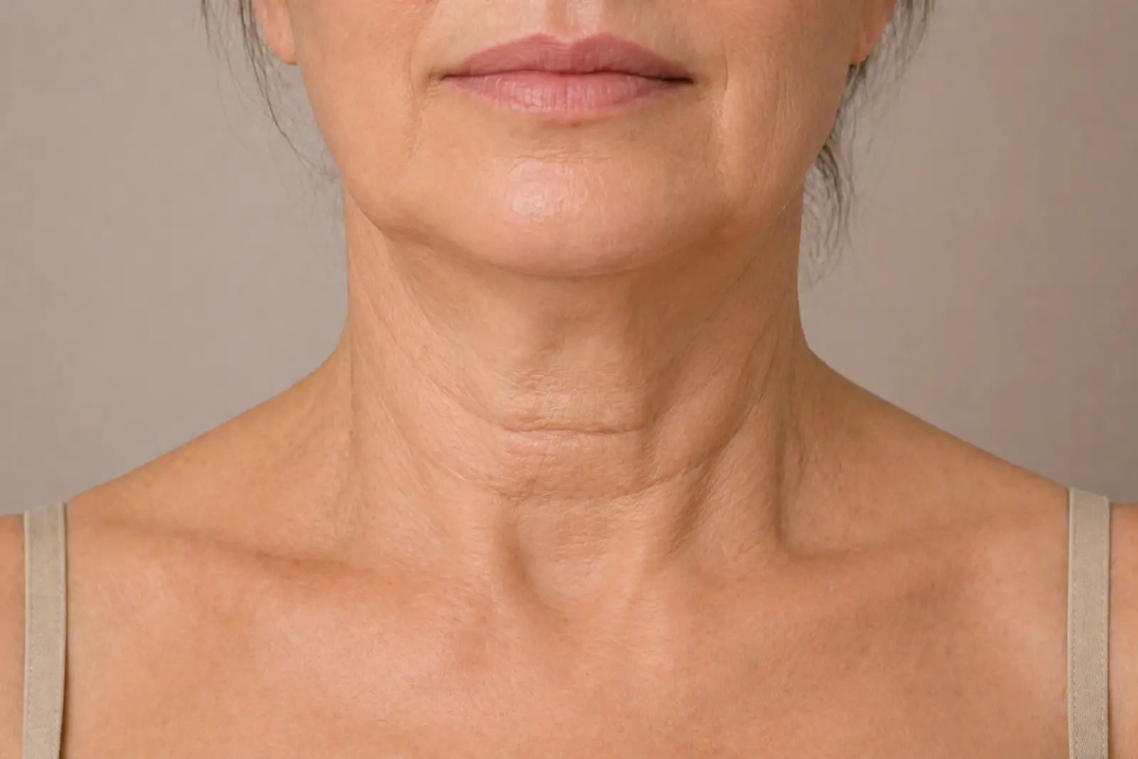 Aplicação de Botox no pescoço